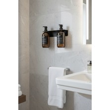 Grandmix Dekoratif Metal Banyo Rafı Minimalist Şampuan ve Sabunluk Tutucu