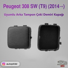 AutoPit 3D Peugeot 308 Sw (T9) (2014→) Uyumlu Arka Tampon Çeki Demiri Kapağı