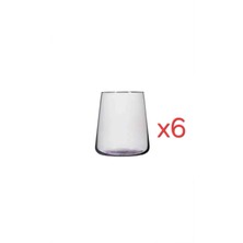 Porland Soft Mor Yaldızlı Ayaksız 6'lı Su Bardağı 380 cc