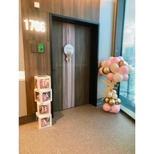 Hastane Odası Kapı Süsleme Balon Seti / Krem Pembe Gold / 25 Adet