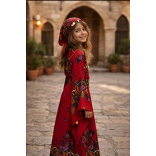 Yöresel Hamavi Çocuk Elbise (Şal ve Kuşak Birlikte) Mezuniyet 23 Nisan Çocuk Kaftan Çoçuk Abiye