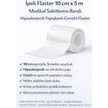 Tuba Toptaş Ipek Flaster 10 cm x 5 M Medikal Sabitleme Bandı Hipoalerjenik Yapışkanlı Cerrahi Flaster
