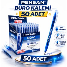 Tuba Toptaş Pensan Büro Tükenmez Kalem 1.0 mm Mavi 50 Adet