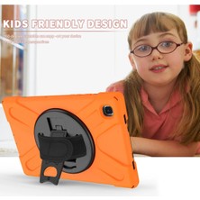 Akman Newface Samsung Galaxy T220 Tab A7 Lite 8.7 Kılıf Amazing Tablet Kapak - Turuncu