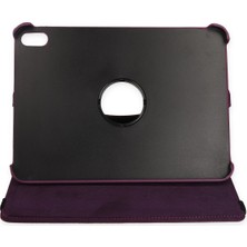 Akman Newface iPad 2022 10.9 (10.nesil) Kılıf 360 Tablet Deri Kılıf - Mürdüm