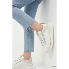 Mammamia Kadın Günlük Kalın Taban Ortopedik  Hakiki Deri Spor Tarz Ayakkabı M27YA/3885