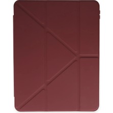 Akman Newface Samsung Galaxy X200 Tab A8 10.5 Kılıf Kalemlikli Mars Tablet Kılıfı - Mürdüm