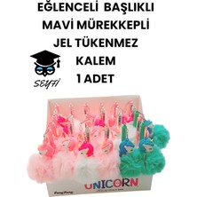 Seyfi Kırtasiye Eğlenceli Başlıklı Ince Uçlu Jel Tükenmez Kalem Mavi Mürekkep