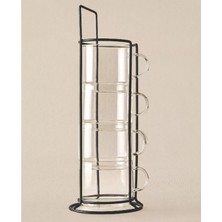 MiraLive Standlı Borosilikat 4'lü Fincan Seti