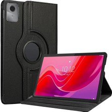 Akman Newface Lenovo Tab M11 TB330FU 360 Tablet Deri Kılıf - Siyah