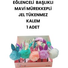 Seyfi Kırtasiye Eğlenceli Başlıklı Ince Uçlu Jel Tükenmez Kalem Mavi Mürekkep