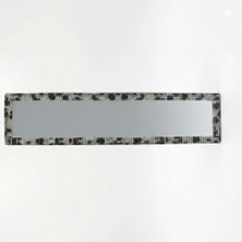 Universal Kristal Taşlı Iç Dikiz Aynası Tırnaklı Ayna 29,5X7CM Leopar Desenli