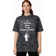 Sevbano Tasarım Billie Eilish Şarkıcı Baskılı Unisex Oversize Vintage Yıkamalı Tişört