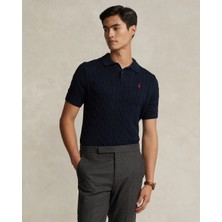 Polo Ralph Lauren Pamuklu Örgülü Polo Yaka Kazak