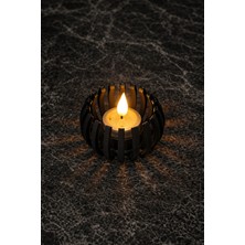 Silva Co Modern Halka Tealight Mumluk – LED Tealight Mum Hediyeli