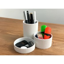 Silva Co Minimal Ribble Masaüstü Organizer Seti – 3lü Kalemlik ve Düzenleyici