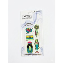 İğne İzi Fosforlu Karanlıkta Parlayan  Yapıştırma Geçici Dövme