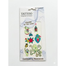 İğne İzi Fosforlu Karanlıkta Parlayan  Yapıştırma Geçici Dövme