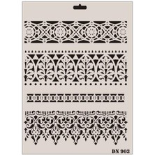 Aesco Rich Dantel Seri DN-903 Stencil 35X25 cm