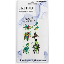 İğne İzi Fosforlu Karanlıkta Parlayan  Yapıştırma Geçici Dövme