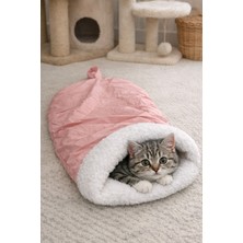 Balpet Kedi Kurulanma ve Uyku Tulumu – Yumuşak Peluş Astar, Sıcak Tutan Model