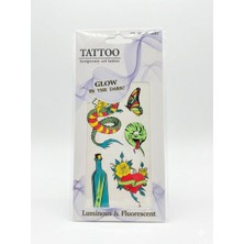 İğne İzi Fosforlu Karanlıkta Parlayan  Yapıştırma Geçici Dövme