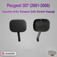 AutoPit 3D Peugeot 307 (2001–2008) Uyumlu Arka Tampon Çeki Demiri Kapağı
