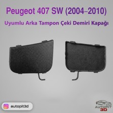 AutoPit 3D Peugeot 407 Sw (2004–2010) Uyumlu Arka Tampon Çeki Demiri Kapağı