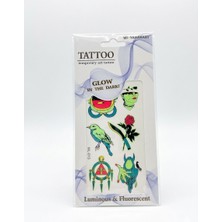 İğne İzi Fosforlu Karanlıkta Parlayan  Yapıştırma Geçici Dövme