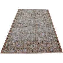 Zehra Abla Halı Vintage El Dokuma Ender Eskitme Lüks Çiçekli Yün Salon Halısı 6955