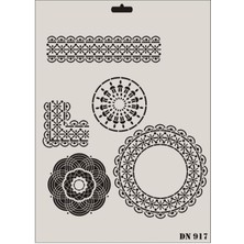 Aesco Rich Dantel Seri DN-917 Stencil 35X25 cm