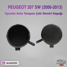 AutoPit 3D Peugeot 207 Sw (2006–2013) Uyumlu Arka Tampon Çeki Demiri Kapağı