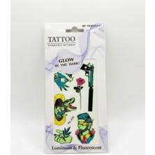İğne İzi Fosforlu Karanlıkta Parlayan  Yapıştırma Geçici Dövme