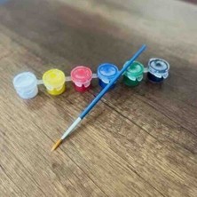 Yısh Wood 6 Renk Akrilik Boya Aktivite Seti + Fırça Hediye (3ADET)