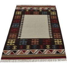 Zehra Abla Halı Yeni El Dokuma Tasarım Okyanus Dalgalı Döşemealtı Yün Kilim 7024
