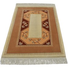 Zehra Abla Halı Yeni El Dokuma Modern Bej Sade Milas Yün Halı 6991