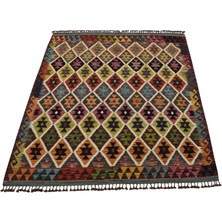 Zehra Abla Halı Yeni El Dokuma Çok Renkli Cerit Yörükleri Meşhed Iran Yün Kilim 7013