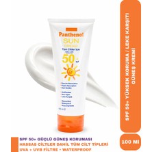 Panthenol Yüksek Korumalı Nemlendirici Güneş Kremi Tüm Cilt Tipleri İçin 100 ml SPF 50
