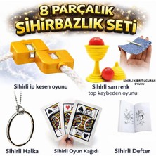 MiraLive 8’li Sihirbazlık Seti (Kibrit, Defter, Halka, Kupa, Ip, 3’lü Kart) (4887)