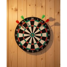 MiraLive Ev ve Ofis Için 17 Inç Dart Tahtası Seti 4 Adet Dart Oku Dahil