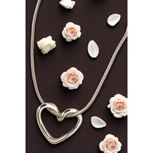 Katilus Çelik Kalpli Düğüm Kolye Kadın Şık Kolye Romantik Kolye