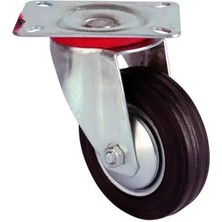 Marsilyan Servis Tekeri - Tablalı Siyah Döner - Çap 150 mm