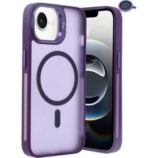 Azrlya Joko iPhone 16E Flet Lens Magsafe Kapak - Derin Mor