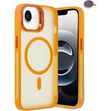 Azrlya Joko iPhone 16E Flet Lens Magsafe Kapak - Turuncu