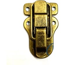 Marsilyan Sandık, Kutu Klipsi, Ön Kilidi - 48X30MM, Antik, 1 Adet