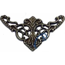 Marsilyan Dekoratif Köşe Süsü, Köşelik - Küçük, 19X34MM, Antik, 100 Adet