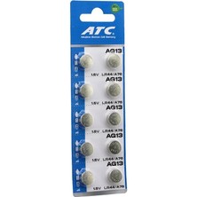 LTG Nova Atc Alkali̇ne Button Battery AG13 LR-44/A76 Düğme Pi̇l Alkali̇n 1.5V 10LU Kart