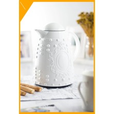 LTG Nova Beyaz Cam Içli Sürahi Termos 1 Lt - 12 Saat Sıcak & 24 Saat Soğuk Koruma