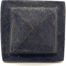 Marsilyan Antika Tarz Dekoratif Pirinç Flanşlı Piramit Kabara - 29 Mm, Oksit