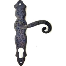 Marsilyan Antika Tarz Dekoratif Pirinç Ferforje Oda Kapı Kolu - 210X43 Mm, Oksit